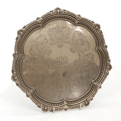 Lot 24 - A silver salver
