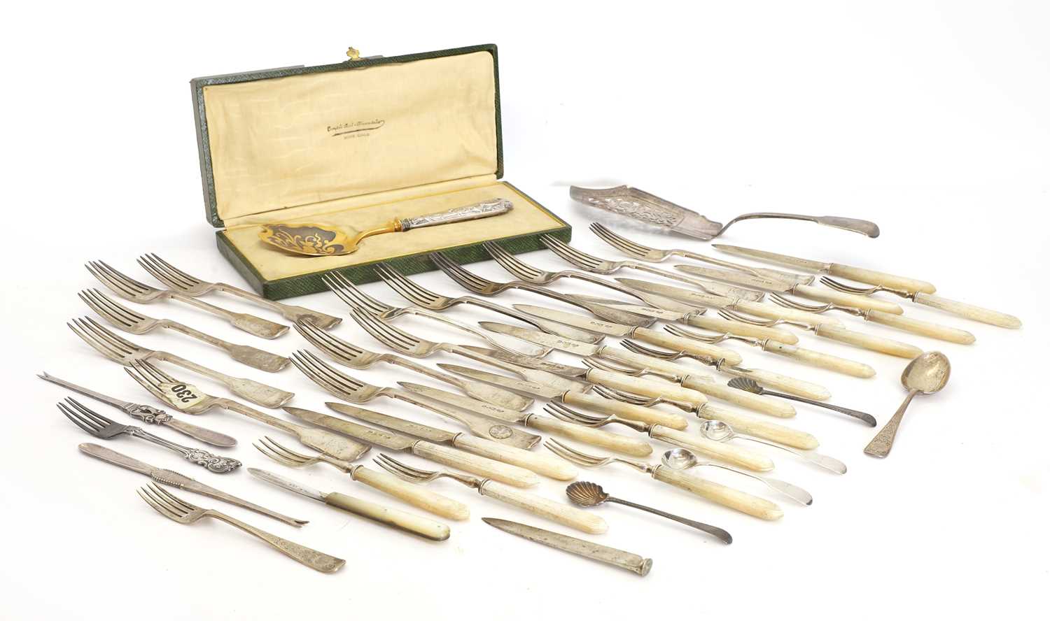 Lot 31 - A large collection of silver flatware