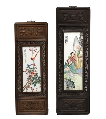 Lot 51 - Two Chinese porcelain plaques