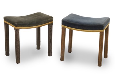 Lot 501 - Two oak Coronation stools