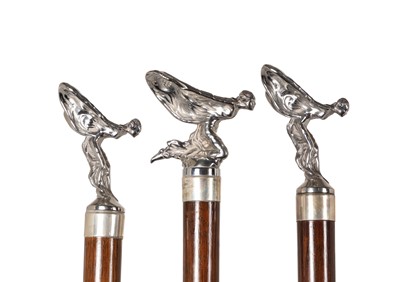 Lot 11 - a group of three 'Spirit of Ecstasy' canes