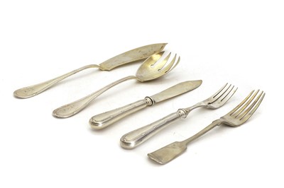 Lot 15 - A large collection of German and Austrian silver flatware