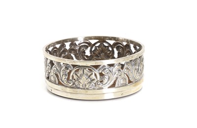 Lot 5 - A silver coaster