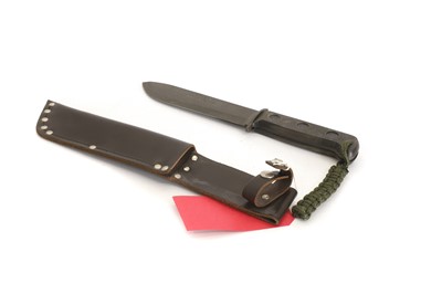 Lot 382 - A SA80 bayonet, and a MOD model D survival knife