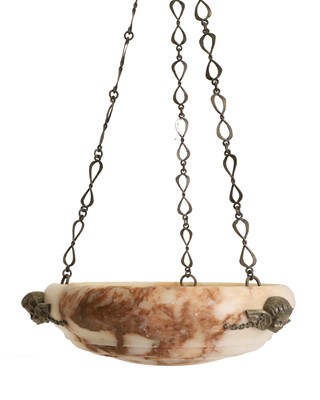Lot 471 - A marble and metal mounted plafonnier