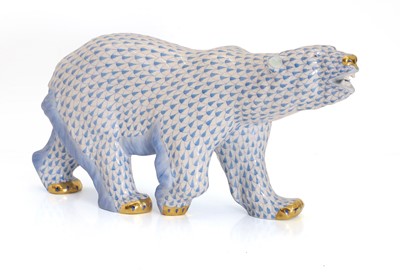 Lot 104 - A Herend porcelain figure of a polar bear