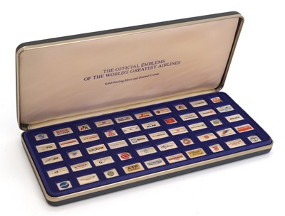 Lot 2 - A collection of silver airline tags
