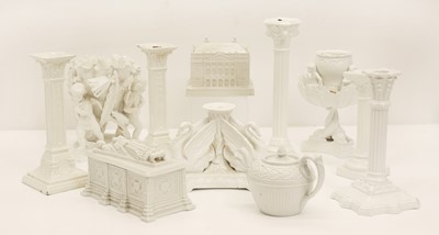 Lot 121 - Royal Worcester porcelain blanc de chine tomb
