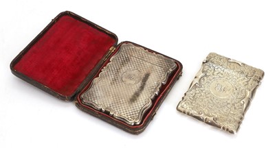 Lot 12 - A silver card case