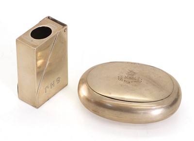 Lot 9 - A Dunhill silver matchbox holder