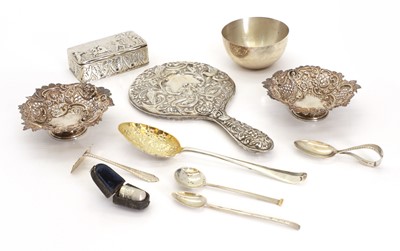 Lot 11 - A collection of silver items