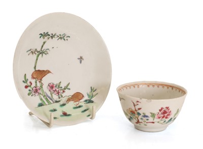 Lot 60 - A Chinese export famille rose cup and saucer