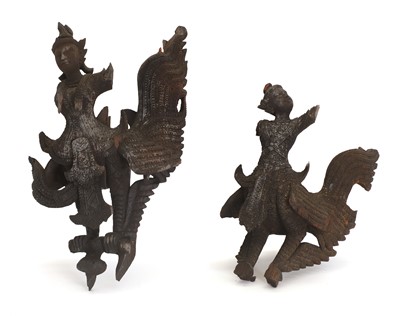 Lot 61 - A pair of Far Eastern carved figures