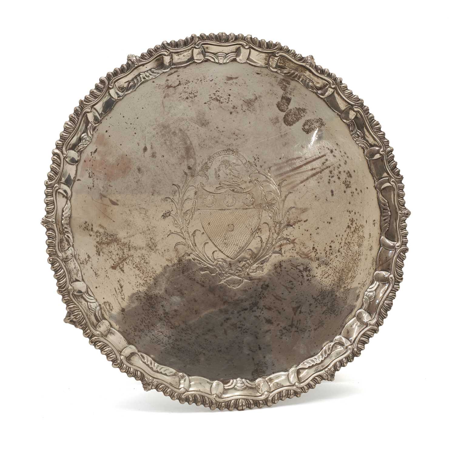 Lot 7 - A George III silver salver