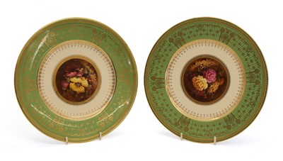 Lot 140 - A pair of Tiffany & Co., New York painted cabinet plates