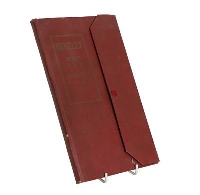 Lot 5 - A Bentley Speed Six instruction book