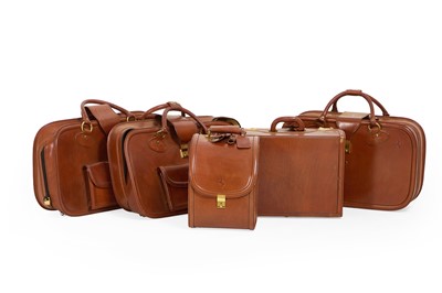 Lot 8 - A Schedoni five-piece leather luggage set for Ferrari