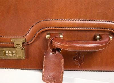 Lot 8 - A Schedoni five-piece leather luggage set for Ferrari