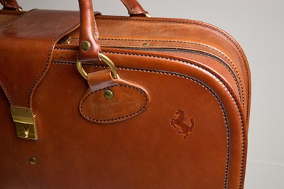 Lot 8 - A Schedoni five-piece leather luggage set for Ferrari